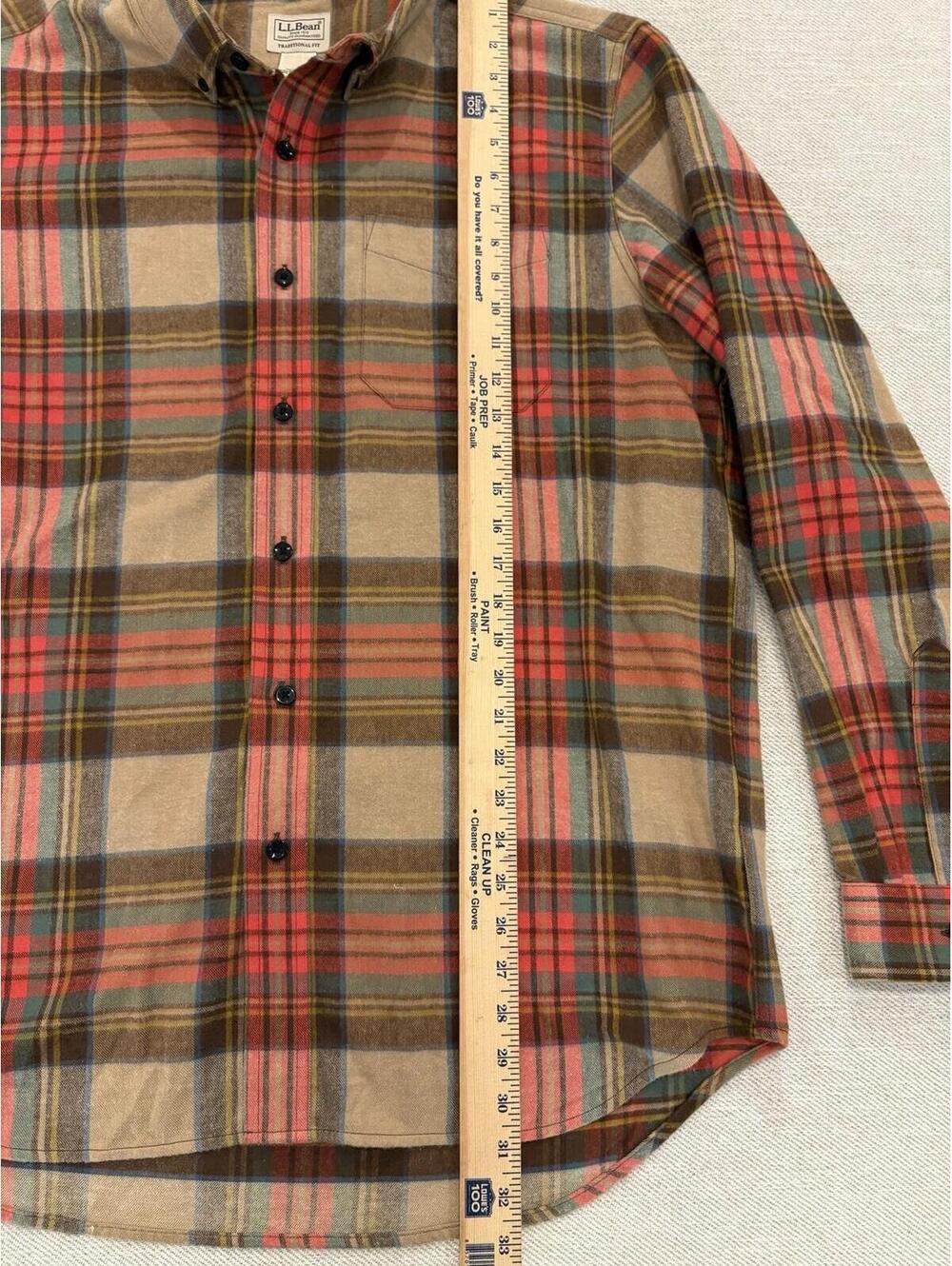 LL Bean Scotch Plaid Flannel Antique Dress Stewart Sz Large - Picture 3 of 8